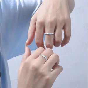 Anillos De Pareja Silver Plated Luminous Dog <b>Cat</b> Couple <b>Rings</b> Glow in Dark Luminous Band Adjustable Open <b>Ring</b> Wedding Jewelry - Product Image 5