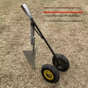 Bán buôn vườn làm cỏ hoe cho nông nghiệp sử dụng 2-bánh Xe trang trại công cụ giả mạo thép Đào Công cụ với hai bánh xe - Product Image 6