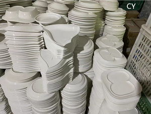 Platos de <span class=keywords><strong>porcelana</strong></span> blanca para restaurante, platos de cerámica para cena, precio de fábrica personalizado, China, venta por toneladas - Product Image 6