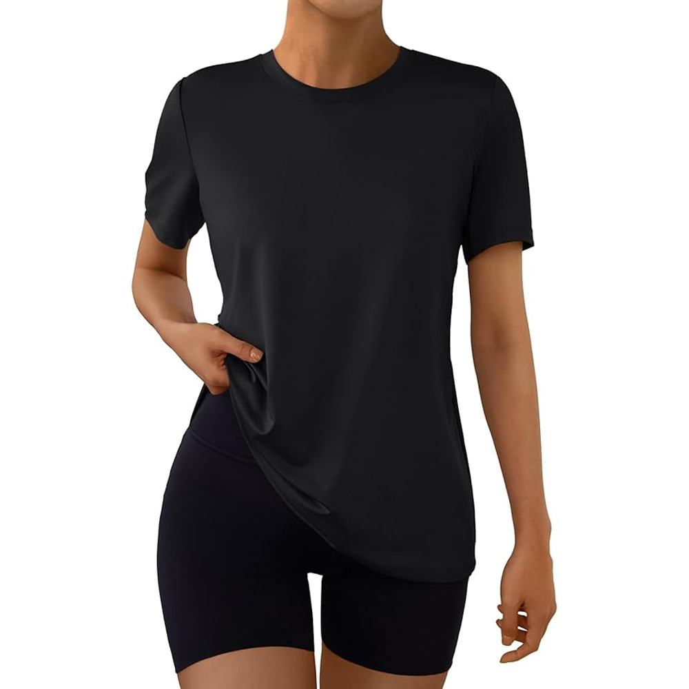 Women's Workout Tops Short Sleeve Gym Shirts Yoga Moisture Wicking Quick Dry Athletic Tshirts for Running Hiking