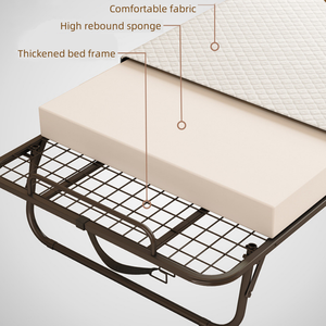 <span class=keywords><strong>Lit</strong></span> pliant portable en métal simple et au design moderne pour adulte <span class=keywords><strong>Lit</strong></span> pliable avec matelas pour bureau <span class=keywords><strong>d</strong></span>'invités - Product Image 3