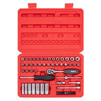 Fabricant professionnel de boîtes à outils de réparation automobile, ensemble d'outils mécaniques combinés, 55 pièces, qualité professionnelle, jeu de douilles de 6,3 mm