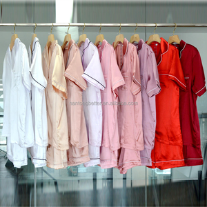 Ensemble de <span class=keywords><strong>pyjama</strong></span> court en satin de soie pour femmes, taille plus, manches courtes, pour mariée, <span class=keywords><strong>demoiselle</strong></span> <span class=keywords><strong>d</strong></span>'<span class=keywords><strong>honneur</strong></span>, fête de mariage - Product Image 3