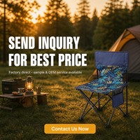 Chaise de camping pliable portable 3 couleurs avec poche latérale pour pêche en plein air, barbecue, camping, esquisse artistique, tabouret