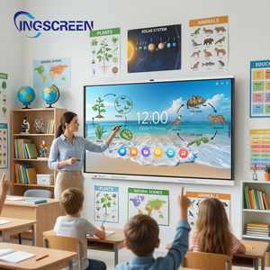 Tableau blanc interactif tactile infrarouge haute précision INGSCREEN, prend en charge deux stylos, écran 4K et Wi-Fi <span class=keywords><strong>6</strong></span> avec certification EDLA - Product Image 1