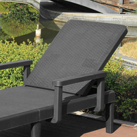 Chaise longue de plage en plastique pour une personne, chaise longue de jardin, chaise longue Alta avec accoudoirs