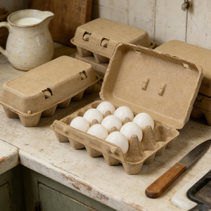 Custom <strong>Egg</strong> Packing Box Carton Household 10 12 24 30 Grids Anti-Break Biodegradable Paper Pulp <strong>Egg</strong> Tray With Lid - Product Image 2