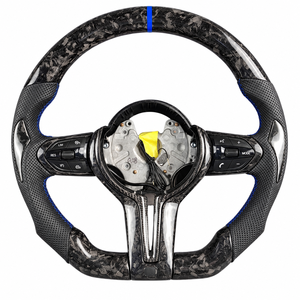 Volant sport en cuir et fibre de carbone, 3 branches, taille de poignée 40 mm pour - Product Image 1