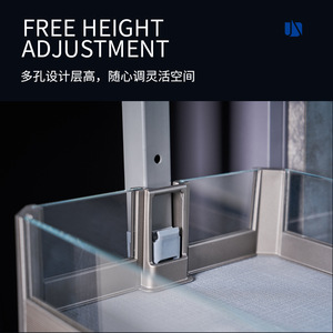 Panier coulissant haut Unihopper Dream Shadow en alliage d'aluminium pour armoire de cuisine avec mécanisme d'amortissement - Product Image 3