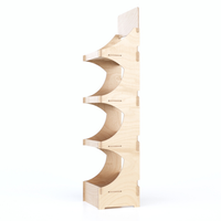 Fabricant de présentoirs à épices en bois sur mesure pour supermarchés, présentoir à épices sur pied à 4 niveaux avec rebords de catégories et en-tête avec logo