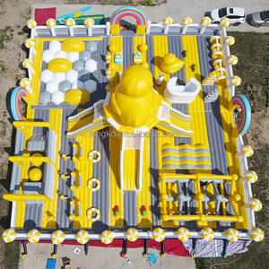 Personalizado más <span class=keywords><strong>grande</strong></span> inflable parques temáticos Casa de rebote trampolín equipo de parque de atracciones con tobogán parque infantil para niños adultos - Product Image 1