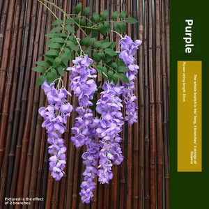 Artificial Realistic Handmade Silk Wisteria Flower Hanging Vine <strong>Decoration</strong> Wedding Long <strong>Branch</strong> Wholesale - Product Image 6
