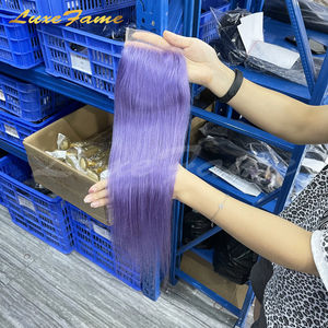 Luxefame <span class=keywords><strong>Capelli</strong></span> Ombre 1B-Pink 4*4 Svizzero Chiusura Del Merletto Brasiliano Dell'onda Del Corpo di Densità 130% di Remy Dei <span class=keywords><strong>Capelli</strong></span> Umani ''- 20 - Product Image 5