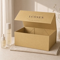 Boîtes pliantes magnétiques personnalisées, emballages pliables avec impression en relief unique, adaptées aux produits de soin de la peau.