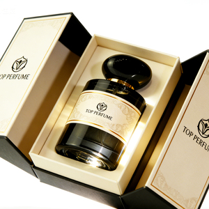 Flacon de parfum décoratif en verre avec bouchon ovale brillant perlé pour présentation sur coiffeuse, flacon cylindrique transparent - Product Image 3