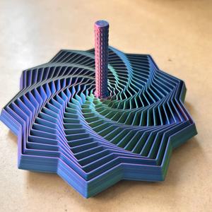 Jincaai Estrella Espiral Expandible de Plástico Impresa en 3D, Juguete Sensorial Antiestrés, para Niños de 5 a 7 Años y Adultos con TDAH - Product Image 2