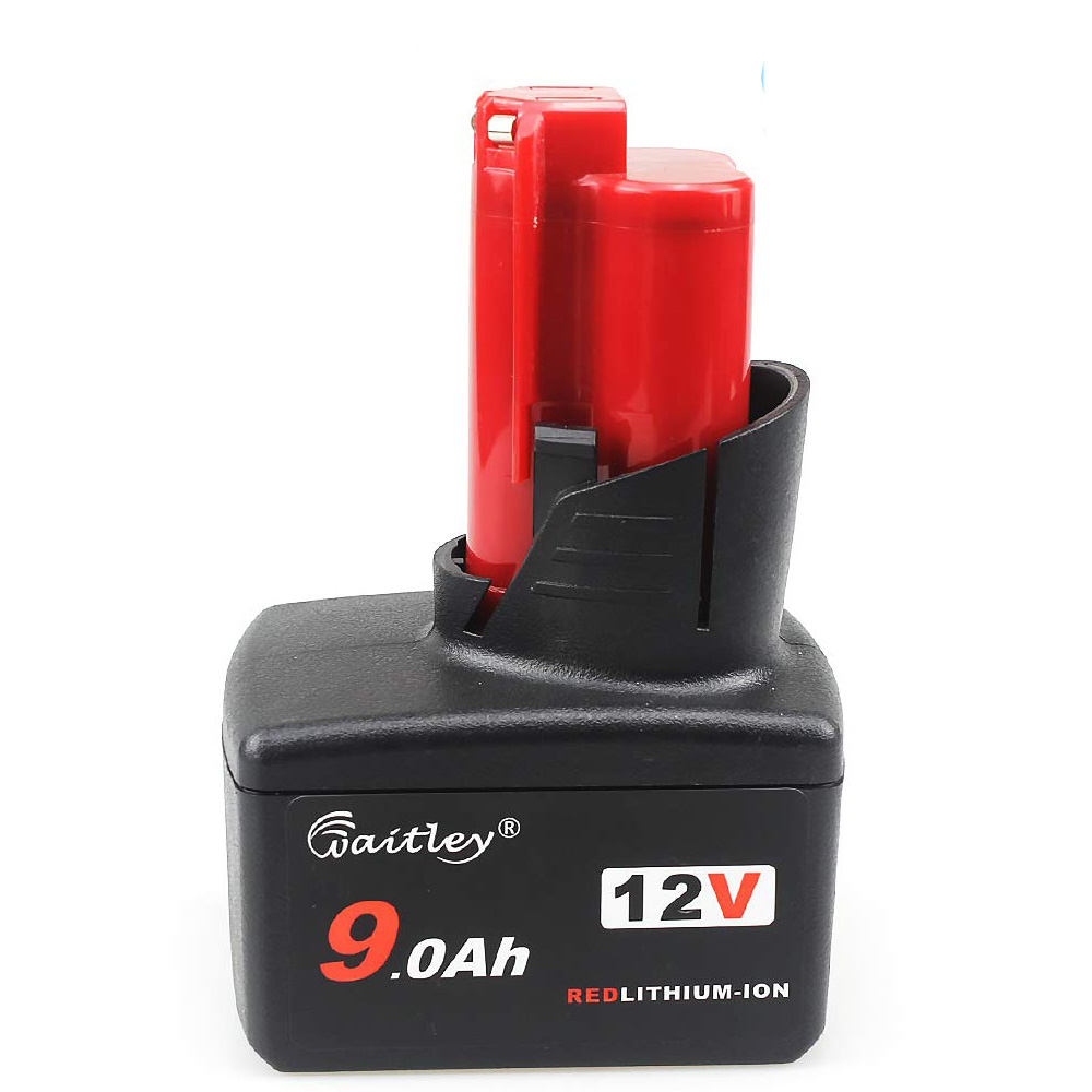 Waitley 12V 9.0Ah 9000mAh Lithium-ion Replacement M12 Battery for Milwaukee Batteries power tool XC 48-11-2411 48-11-2420 12 v