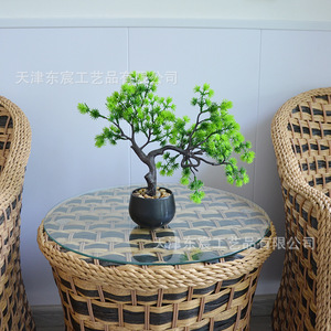 Combinación de bonsáis de suculentas artificiales, mini plantas verdes para decoración del hogar y la oficina, accesorios de plástico para interiores y exteriores, para bodas. - Product Image 3
