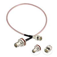 75 Ohm Mini BNC prise droite vers BNC femelle cloison RG179 100cm pour 6G BMCC BMPC HD SDI vidéo CCTV caméra de sécurité diffusion