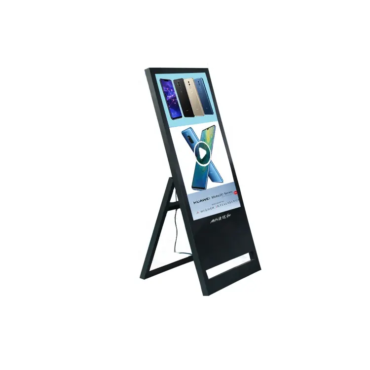 Foldable ad billboard lcd digital signage display touch screen advertising player poster display with cms software