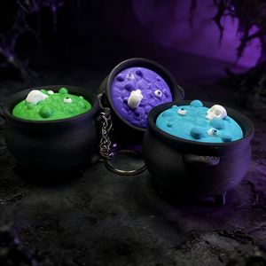 สินค้ามาใหม่ในสต็อก กระปุกแม่มดสุดสร้างสรรค์ กดคลายเครียด ของขวัญวันฮาโลวีน ของเล่นตกแต่ง พวงกุญแจ - Product Image 4