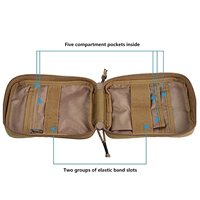 Pochette MOLLE grande capacité, organiseur d'outils tactique compact, pochette utilitaire EDC pour ceinture, gilet, extérieur