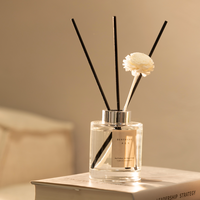 Diffuseur de parfum de luxe personnalisé 220 ml, parfum gardénia, fleur Sola, boîte cylindrique pour accessoires de jardinage et décoration