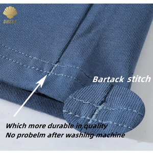 CNSHELL 260gsm Haute Qualité Bartack Stitch Durable À Manches Courtes O Cou Sans Doublure Doux De Base Blanc T-shirt 100% Coton - Product Image 6