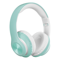 Casque sans fil supra-auriculaire dynamique couleur macaron mignon, Bluetooth 5.0, son HiFi, radio FM, faible latence, carte TF pour la musique