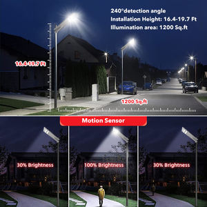 Farola Led Solar para exteriores, farola de aluminio de alta potencia Ip65, todo en uno, calidad de fábrica, 100w, 150w, 200w, 250w - Product Image 5