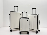 Valise de voyage rigide légère et résistante aux rayures en PC, grande taille, ouverture frontale, ensemble de bagages à roulettes