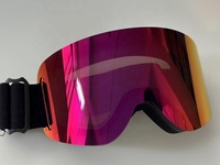 Masque de ski magnétique OTG rétro sans monture anti-buée avec logo personnalisé OEM pour snowboard et sports d'hiver