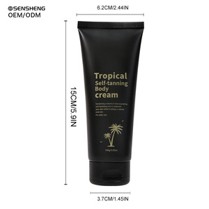 Crème bronzante hydratante pour le visage et le corps, accélérateur de <span class=keywords><strong>bronzage</strong></span> et écran solaire haute protection SPF, 100g, marque privée OEM/ODM - Product Image 4
