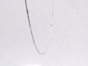 Elegante Cordón para el Cuello en Platino PT950 Blanco con Textura en V y Cuerdas Cuadradas, Estilo Minimalista, Unisex, para Uso Diario, Adorno de Regalo - Product Image 2