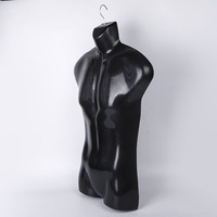 Mannequin en plastique pour le haut du corps en noir et blanc pour adultes, modèle de maillot de bain prêt-à-porter pour hommes