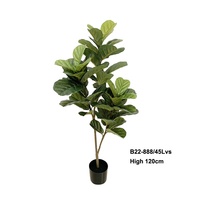 Plante artificielle en feuilles de caoutchouc Eva, feuille de ficus, avec protection UV et ignifuge, en pot, pour la décoration de la maison