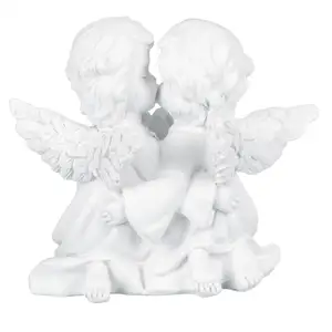 Estatueta de anjo para decoração, escultura de casal, estátua de mesa para homens e mulheres, estatueta de querubins, 1 peça, para uso ao ar livre, re