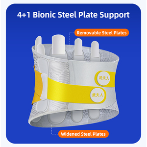 เข็มขัดพยุงหลังแบบปรับได้ ระบายอากาศได้ดี ผลิตจากผ้าสแปนเด็กซ์และไนลอน พร้อมดีไซน์โค้งรับกับสรีระ ช่วยบรรเทาอาการปวดหลังส่วนล่าง - Product Image 4