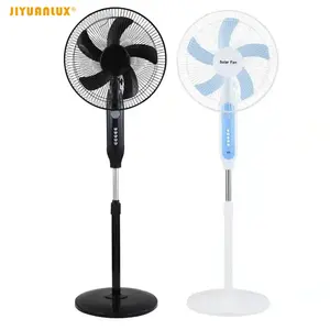 Rechargeable Solar Powered Stand 16 18 Inch with remote control AC/DC solar charging Pedestal fan solar