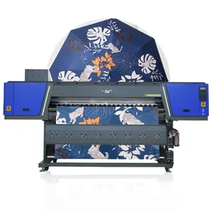 Fabric printing machine 8 i3200 head 1.9m dye sublimation printer textile printing machine working stable