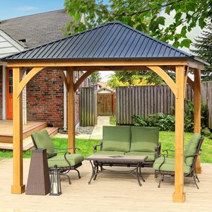 Pérgola <span class=keywords><strong>de</strong></span> acero <span class=keywords><strong>para</strong></span> exteriores, poste <span class=keywords><strong>de</strong></span> Metal, Gazebo <span class=keywords><strong>de</strong></span> <span class=keywords><strong>madera</strong></span> <span class=keywords><strong>de</strong></span> jardín, aluminio, tapa dura, <span class=keywords><strong>para</strong></span> Patio al aire libre - Product Image 4
