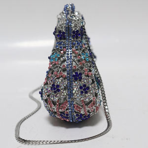 حقائب سهرة ماسية للنساء بالماس باقة حجر الراين كريستال حقيبة يد زهرة حفلة موسيقية حفل زفاف مخلب لحفل العشاء - Product Image 6