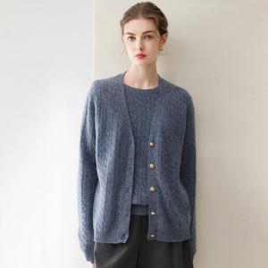 Maglione in Cashmere 100% per <span class=keywords><strong>Donna</strong></span>, Nuovo Cardigan Casual Autunno-Inverno, Ordini all'Ingrosso per Aziende - Product Image 2