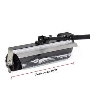 Cepillo giratorio duradero de PBT para paneles solares con motor sin escobillas de 120W y barra telescópica de aluminio para limpieza de paneles solares - Product Image 1