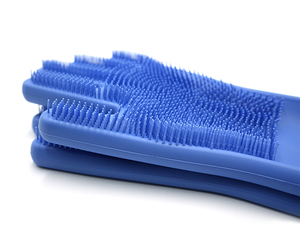Gants de nettoyage réutilisables en silicone à doigts complets pour la cuisine et la maison, pour la vaisselle et le nettoyage des pinceaux de maquillage - Product Image 3