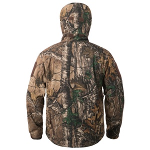 Winter Warm Sporty Floral Pattern Silent Hunting Safari Jacket Men Soft Shell Outdoor Hiking Water Resistant Fleece Hooded <b>Coat</b> - Product Image 3