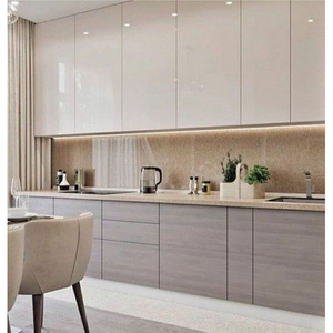 Kitchen Cabinet Hot Sale Pantry Custom Acrylic Modern Commercial Melamine Kitchen Cabinet Made In China