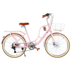 <span class=keywords><strong>Bicicleta</strong></span> Urbana <span class=keywords><strong>de</strong></span> 24 Pulgadas para Adultos y Niños, con Freno <span class=keywords><strong>de</strong></span> Pedal Trasero, 6 Velocidades, Cuadro <span class=keywords><strong>de</strong></span> Acero, Estilo Hardtail, para Estudiantes - Product Image 4