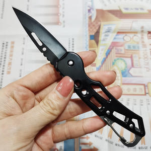 お買い得 ステンレス製 自動ロック ミニ EDC キーチェーンナイフ ハイキング キャンプ サバイバル ポケットナイフ（メンズ向け） - Product Image 2