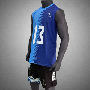Chaleco Deportivo para Hombre, Impresión Azul Odm, Secado Rápido, Transpirable, Jersey de Voleibol sin Mangas, Uniformes de Equipo Económicos - Product Image 3